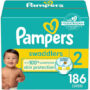 Pañales Pampers Swaddlers Talla 2 186 unidades