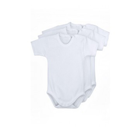 Set de 3 Bodys Manca Corta Blanco Merlino Genial