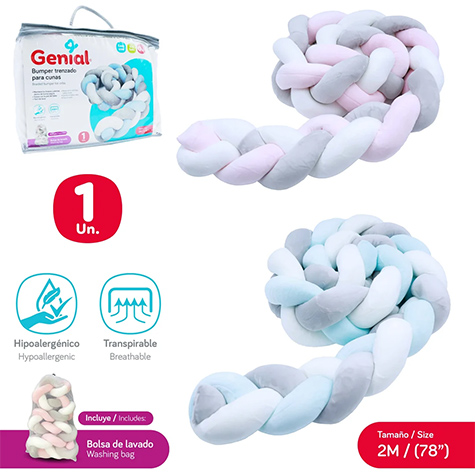 Bumper Trenzado para Cuna Genial