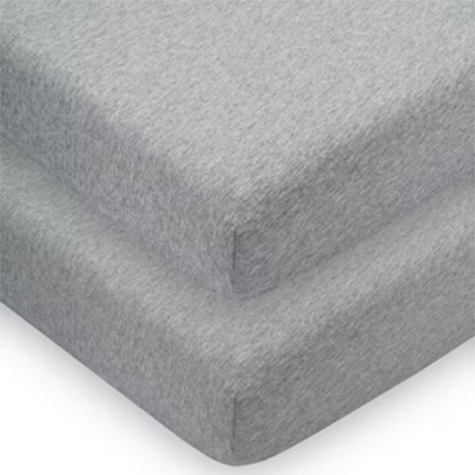2 Pack de Sabanas de Algodon para Cuna color Gris Comfy Cubs